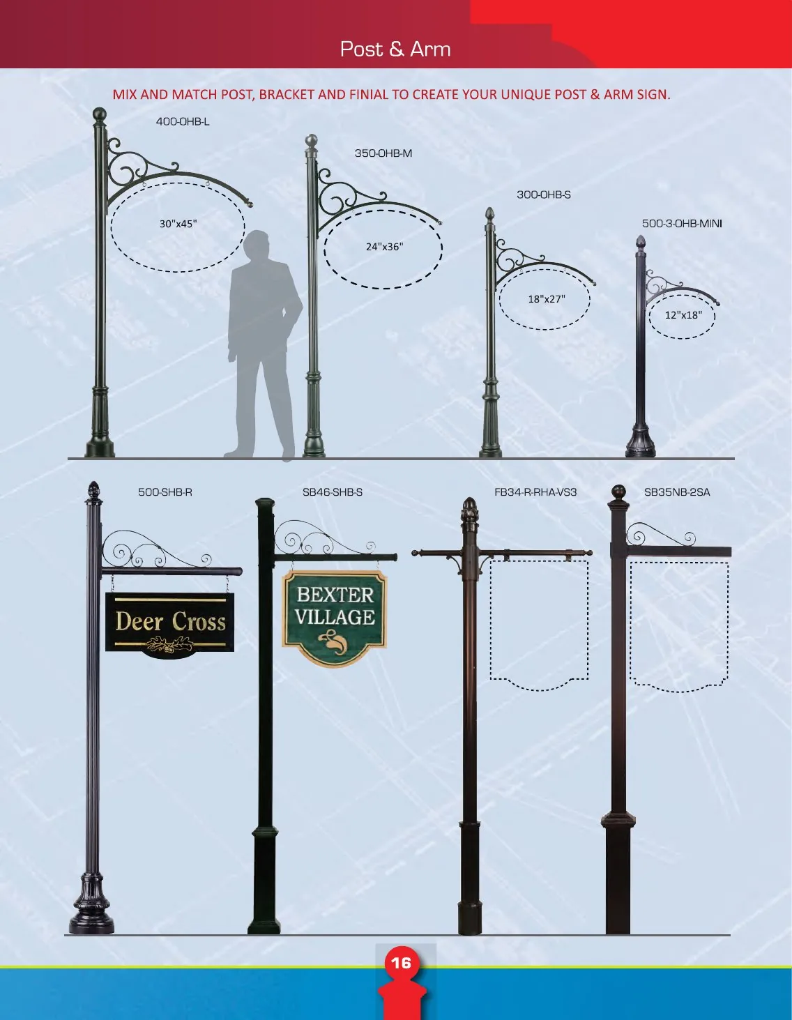 Post & Arm catalog page