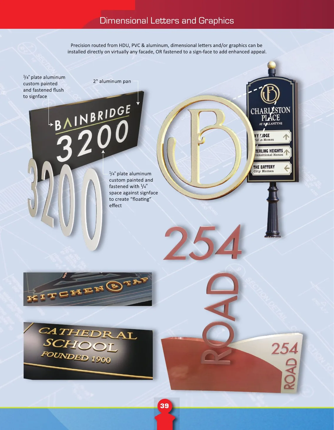 Dimensional Letters catalog page